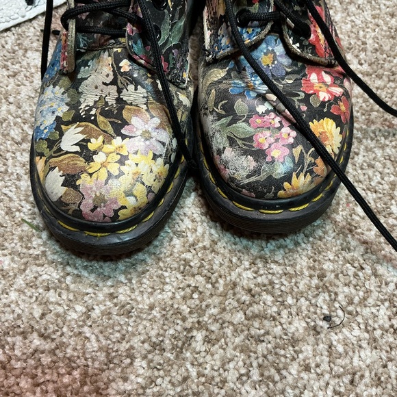 Dr. Martens Floral Patterned Combat Boots - Picture 5 of 8